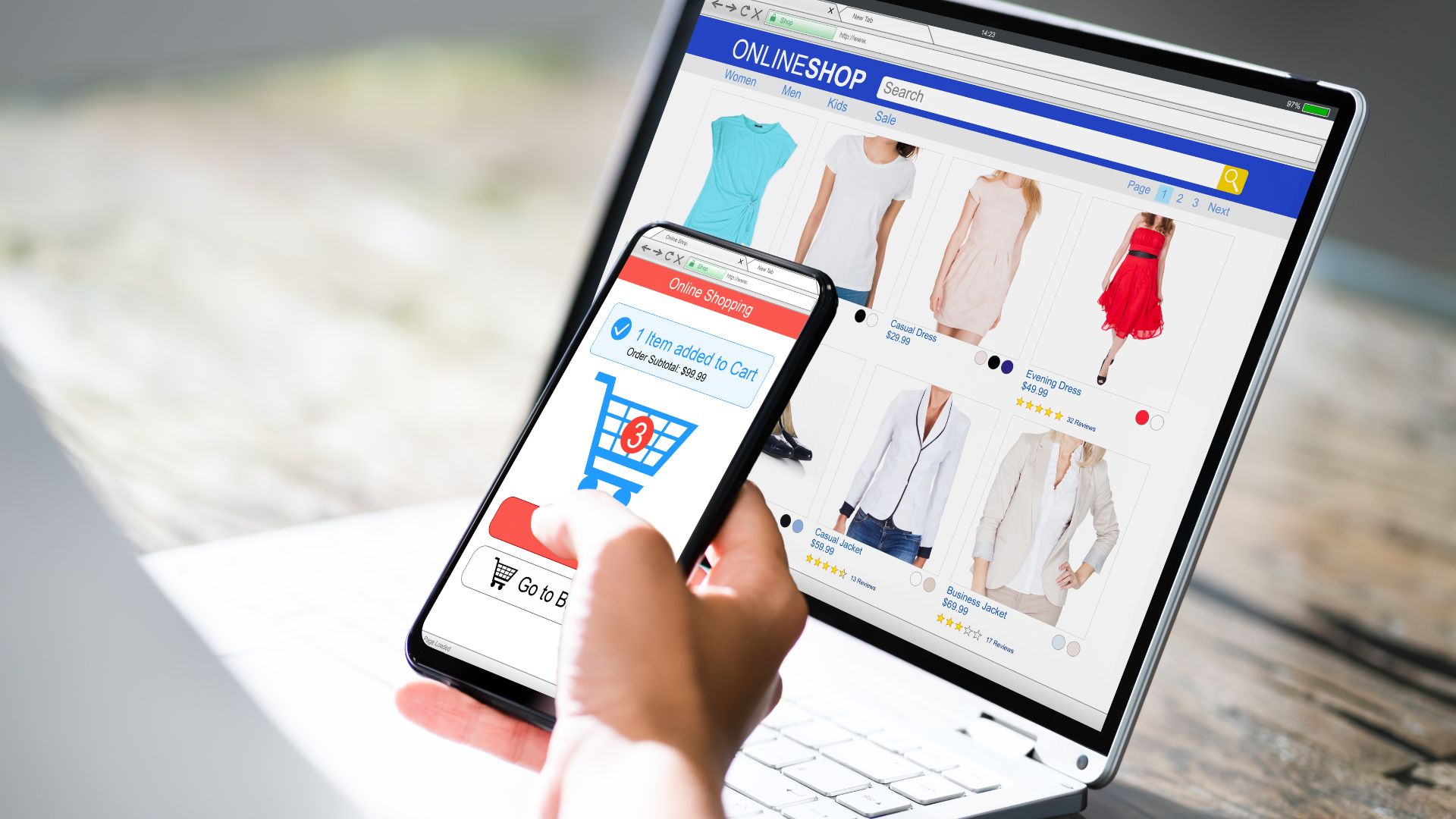 ECサイト・公式LINE制作イメージ